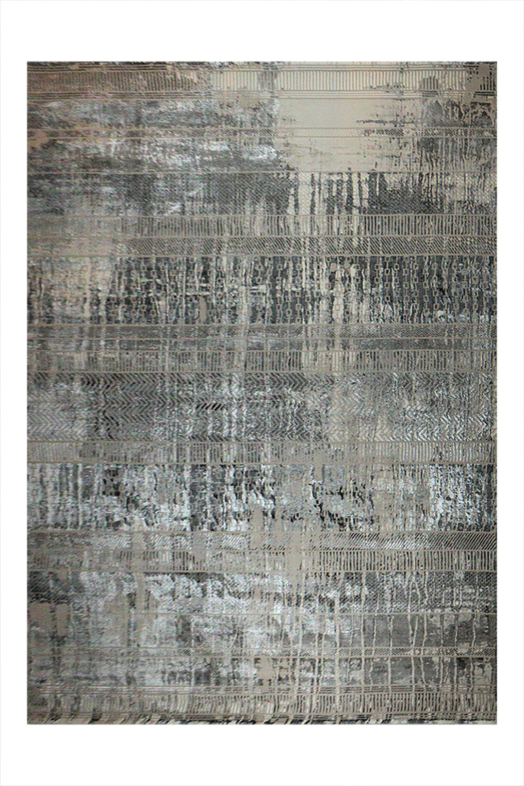 Turkish Matrix Rug - 8.2 x 11.5 FT - Contemporary Abstract Elegance with Premium Quality