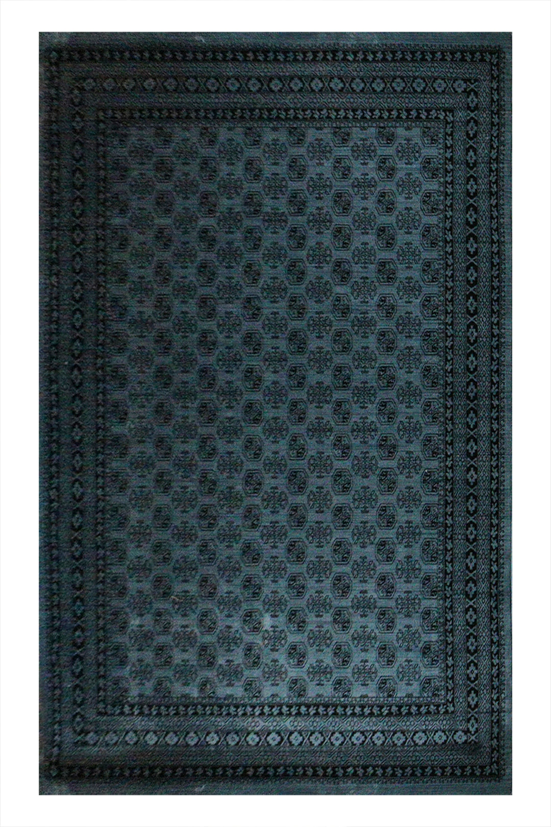 Turkish Modern  Festival WD Rug - Black and Blue - 7.8 x 9.5 FT - Superior Comfort, Modern Style Accent Rug