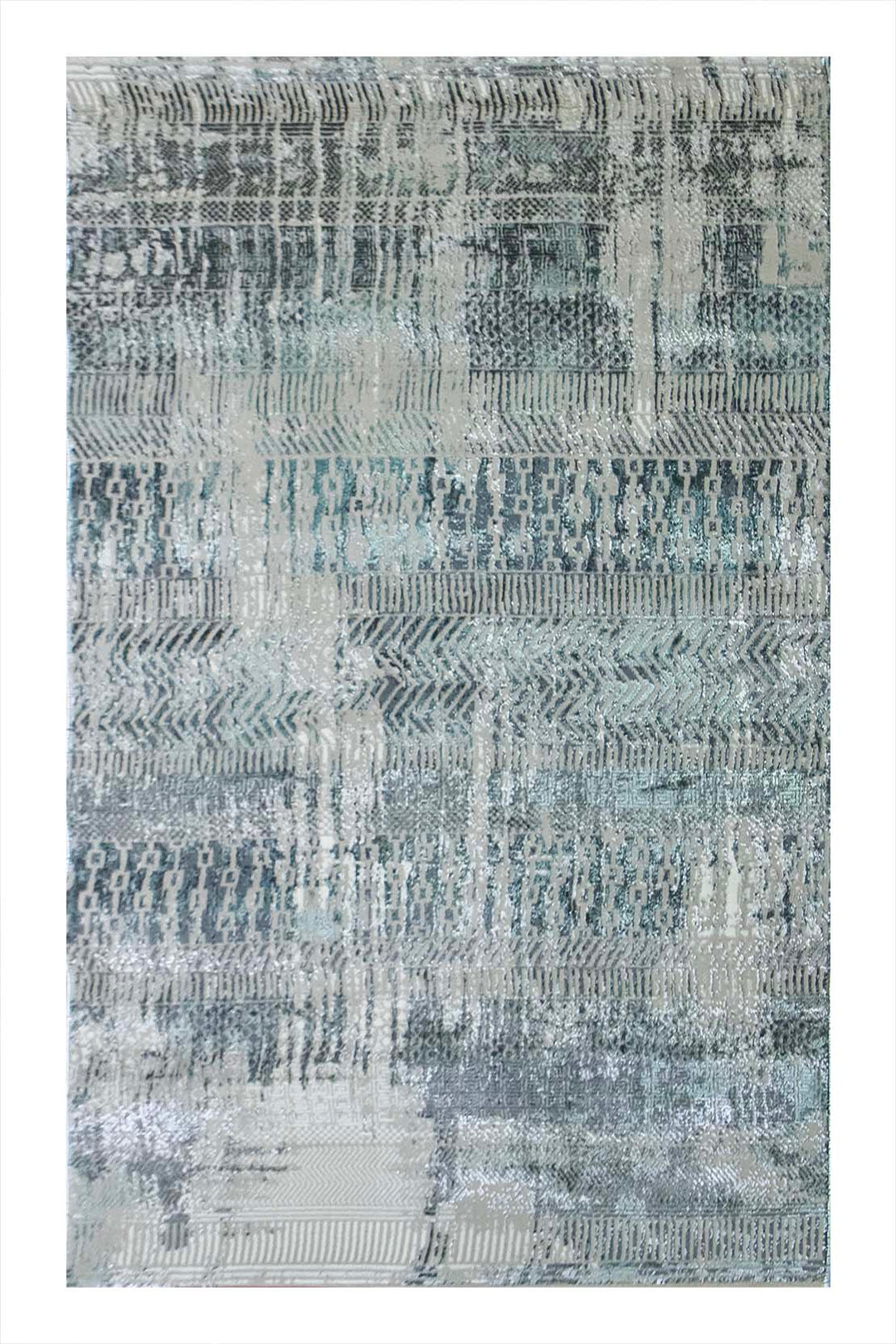 Turkish Matrix Rug - 3.2 x 4.9 FT - Contemporary Abstract Elegance with Premium Quality