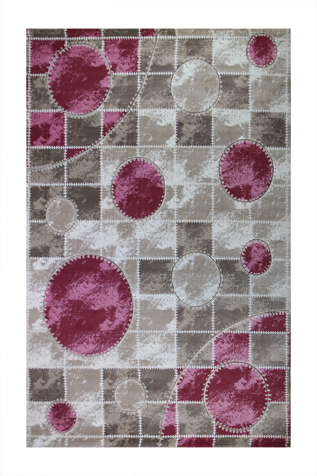 Turkish Modern  Festival Wd Rug  - 6.5 x 9.1 FT - Pink -  Luxurious Woven Masterpiece 50% Off!