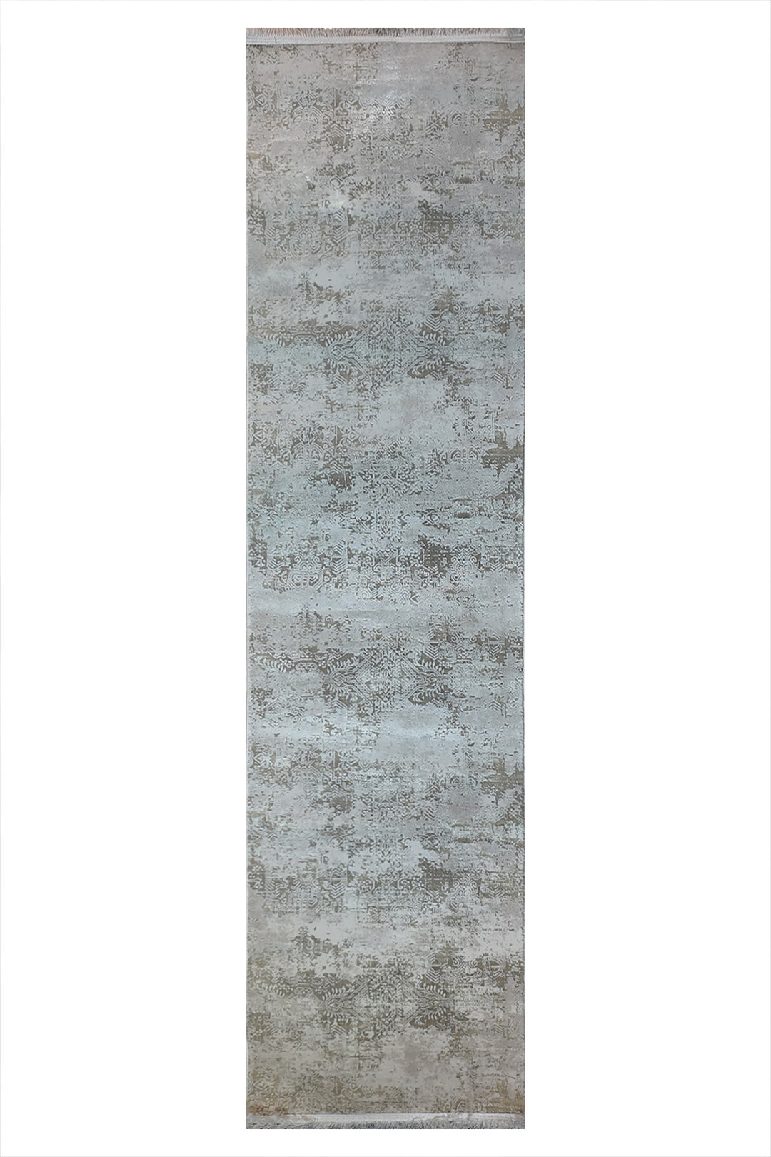 Premium Quality Turkish-Bamboo Rug  - 2.6 x 9.8  FT - Gray  Superior Comfort, Modern Style Accent Rugs