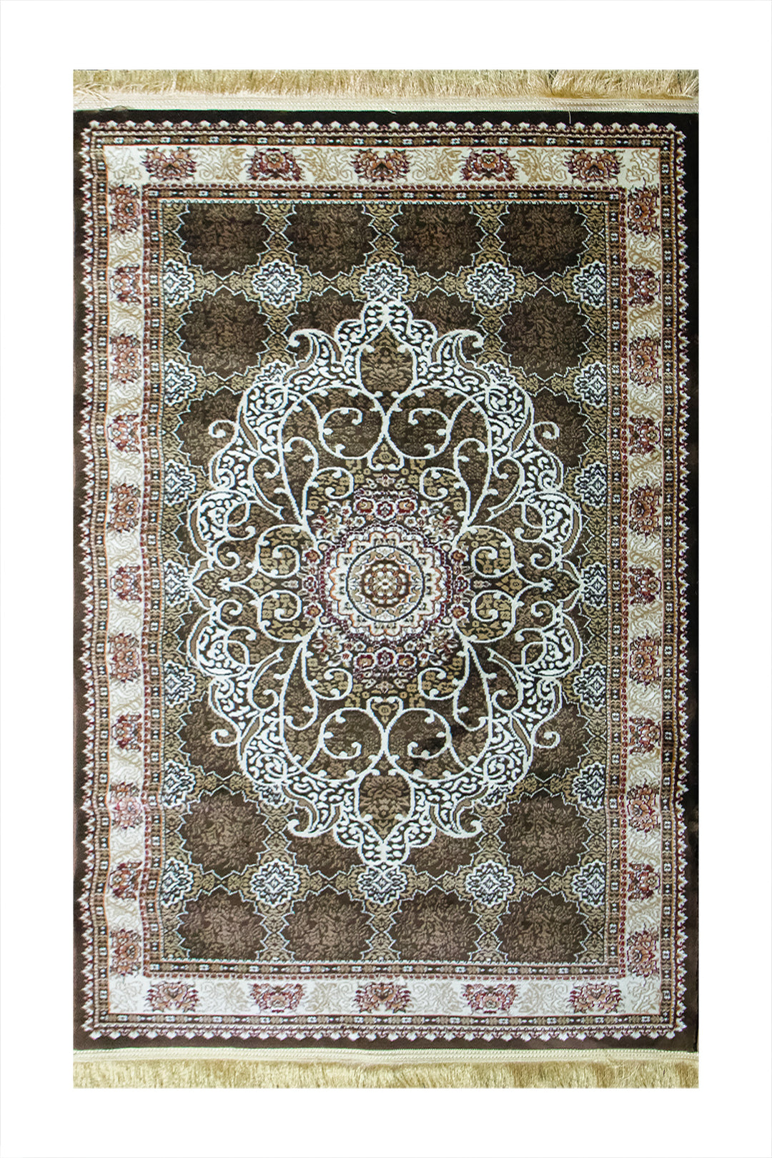 Classical Turkish Topaz Rug - 3.2 x 4.9 FT - Brown - Resilient Construction for Long-Lasting Use