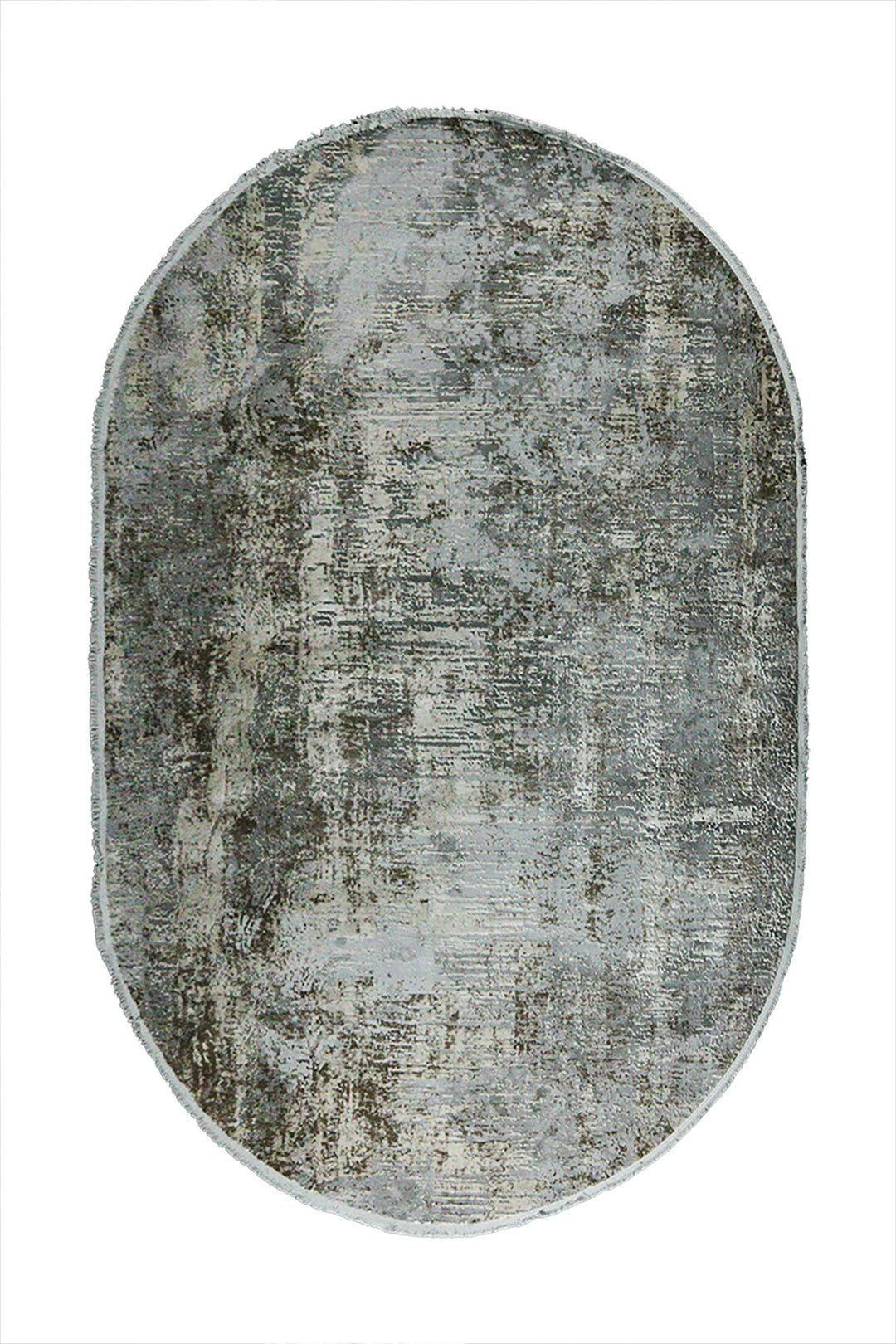 Turkish Modern Festival Oval Rug - 6.5 x 9.8 FT - Sleek and Minimalist for Chic Interiors