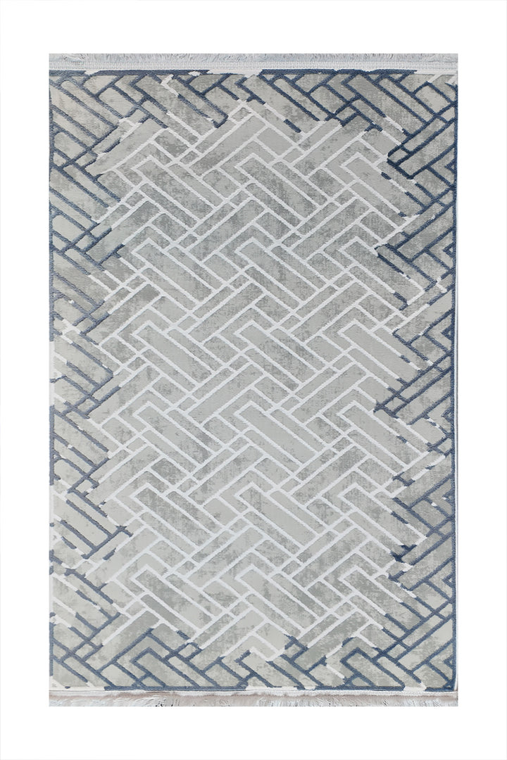 Irani Farsh E Firozeh-P Rug - 2.6 x 4.9  FT - Gray  Superior Comfort, Modern Style Accent Rugs