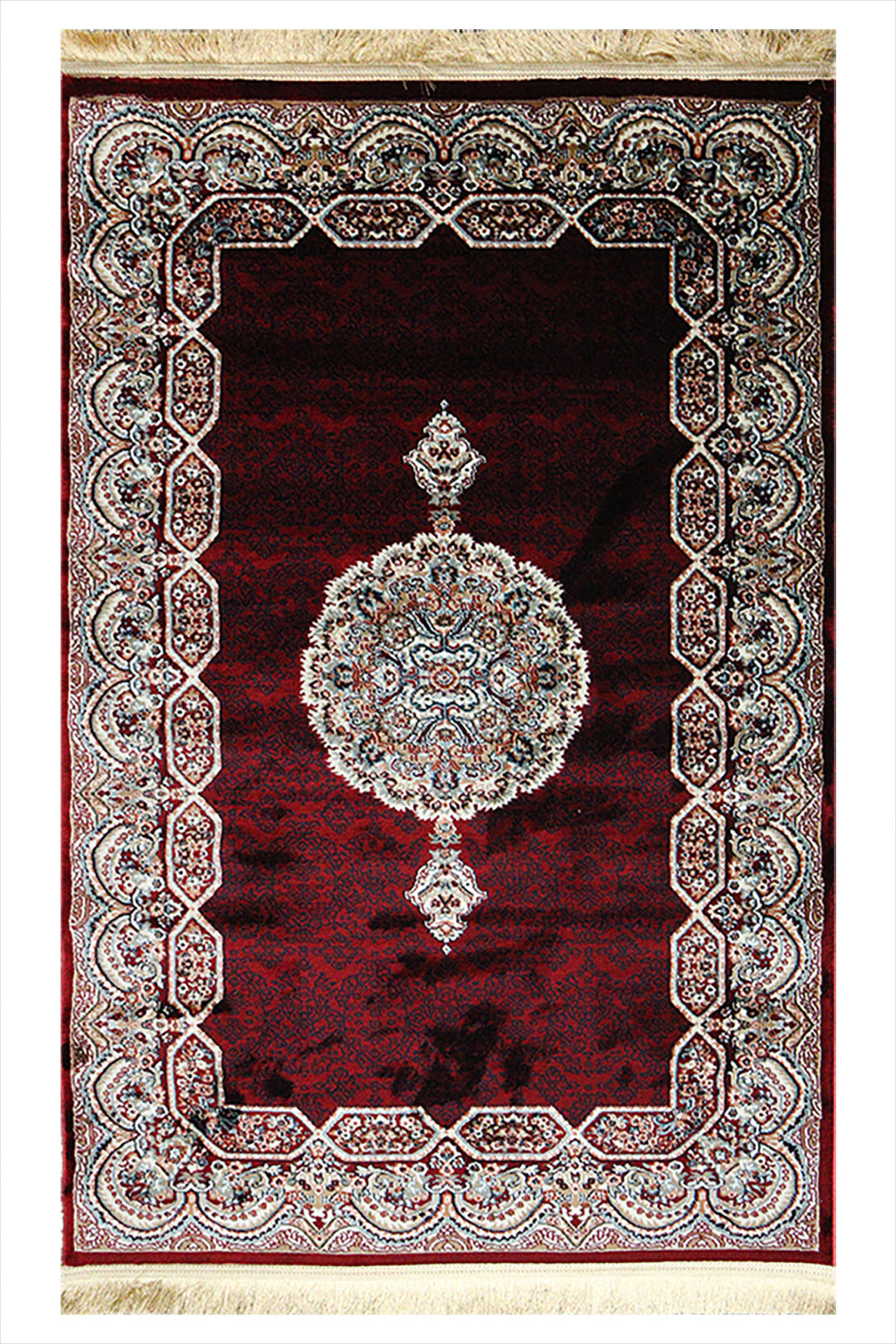 Classical Turkish Topaz Rug - 3.2 x 4.9 FT - Red - Resilient Construction for Long-Lasting Use