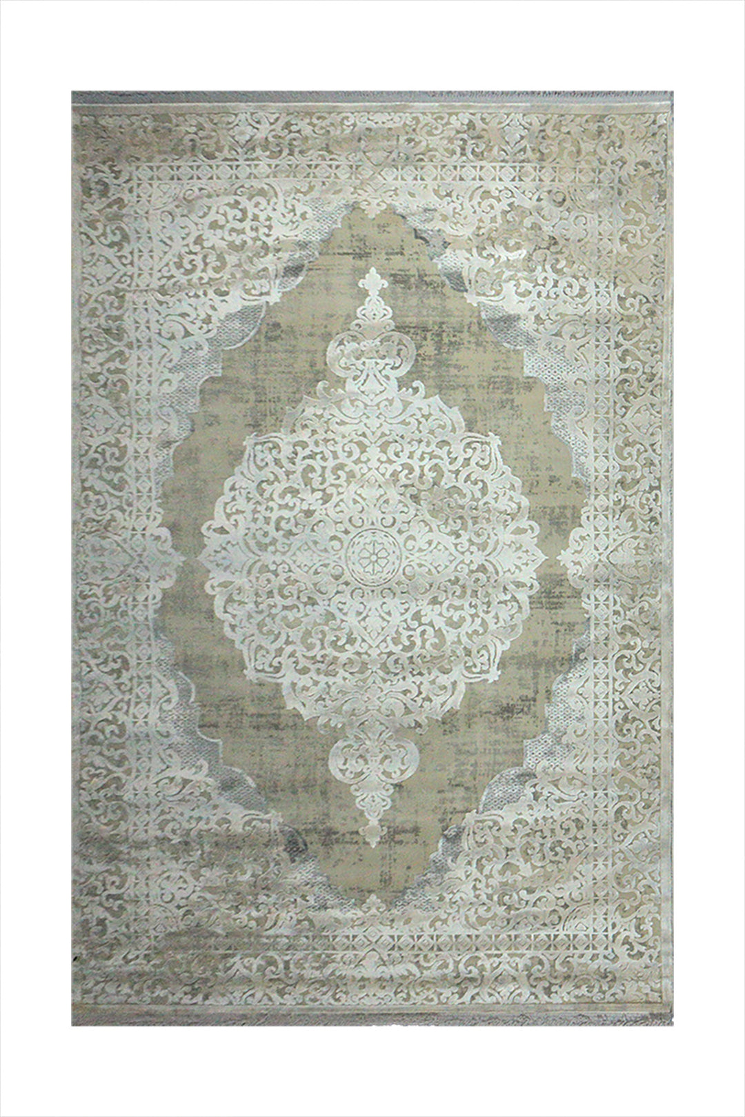 Turkish Premium Sunrise Rug - 5.2 x 7.5 FT - Cream - Resilient Construction for Long-Lasting Use