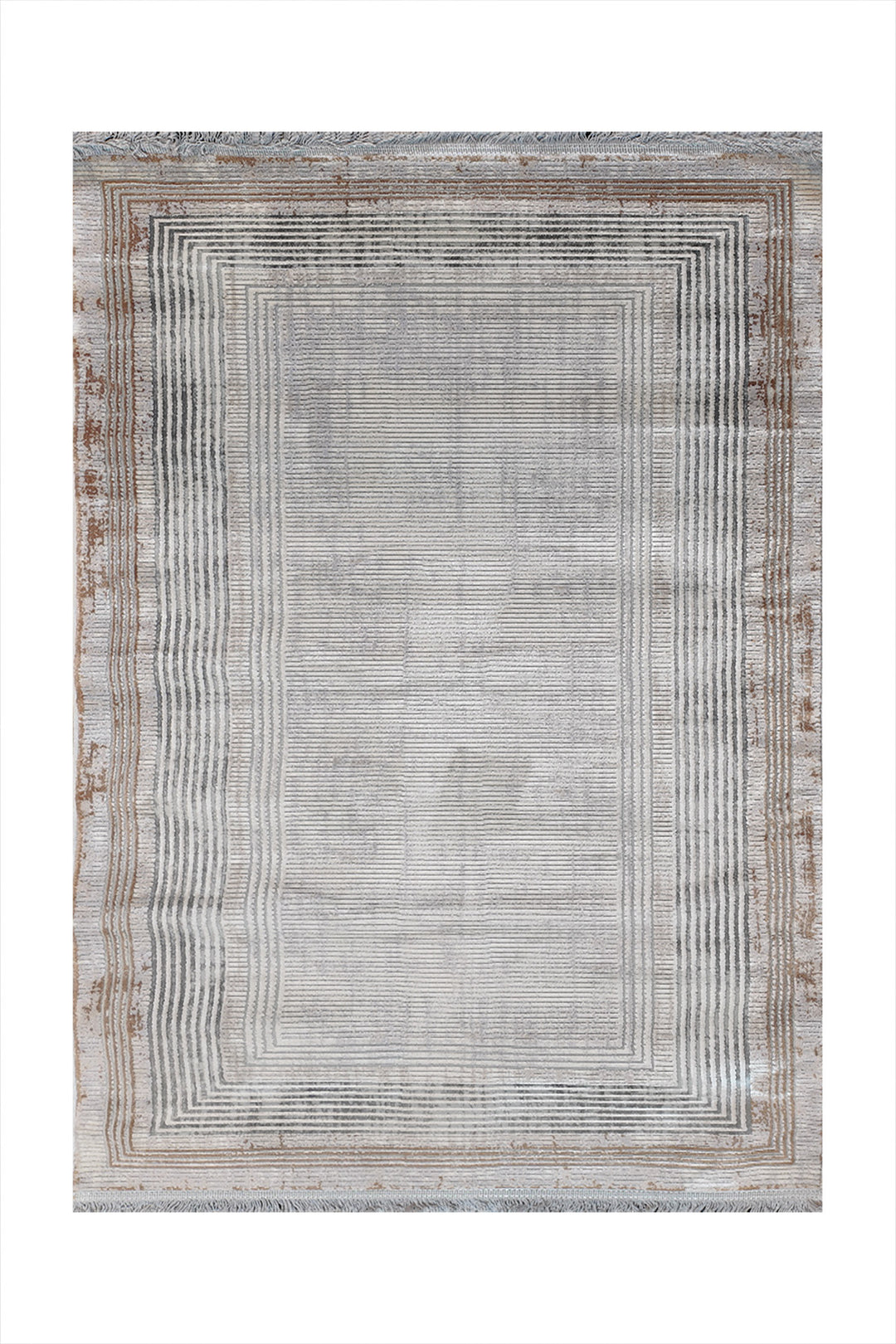 Irani Farsh E Firozeh-P Rug - 2.6 x 4.9  FT - Gray and Beige  Superior Comfort, Modern Style Accent Rugs