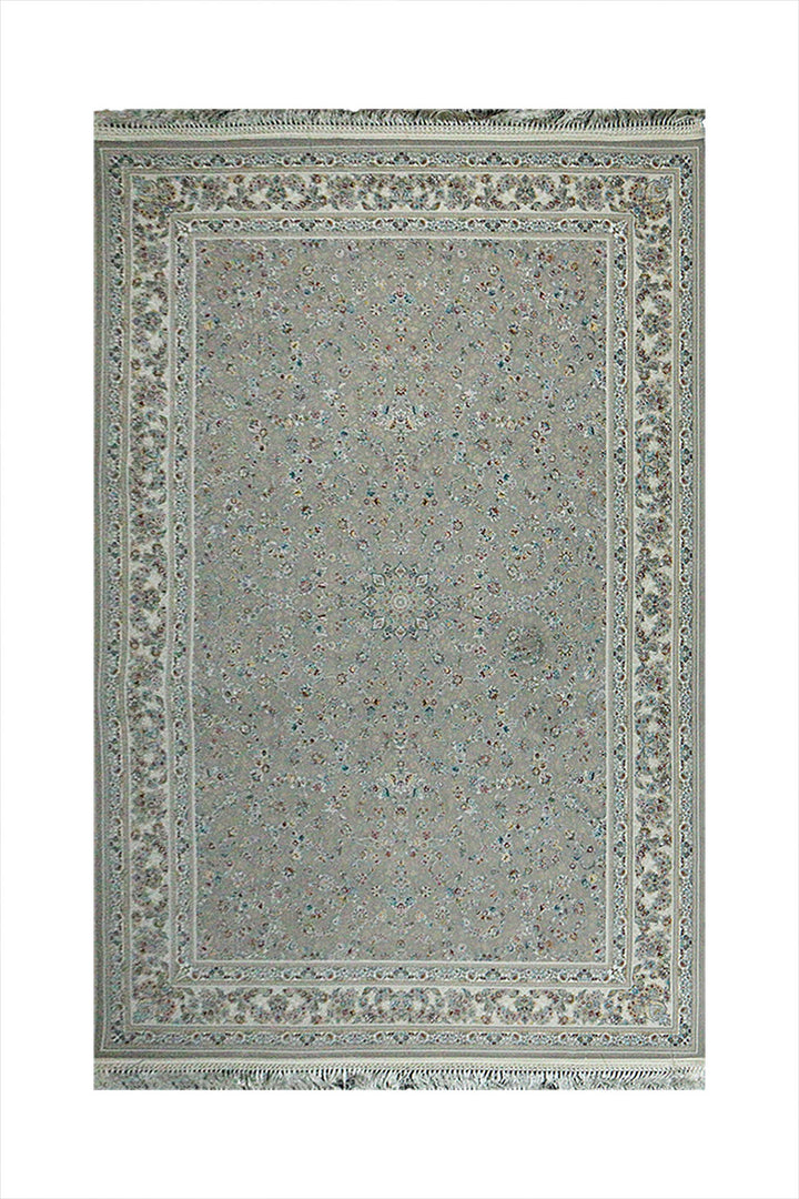 Iranian Premium Quality Authentic 1500 Rug - 4.9 x 7.3 FT - Gray - Resilient Construction for Long-Lasting Use