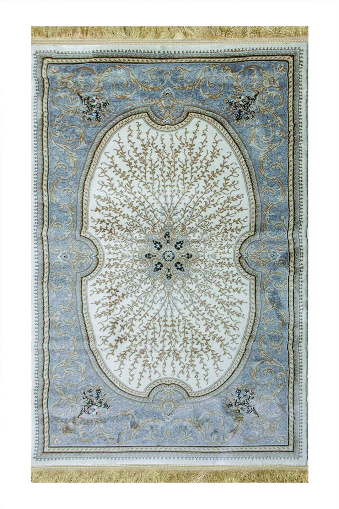 Classical Turkish Topaz Rug - 3.2 x 4.9 FT - Resilient Construction for Long-Lasting Use