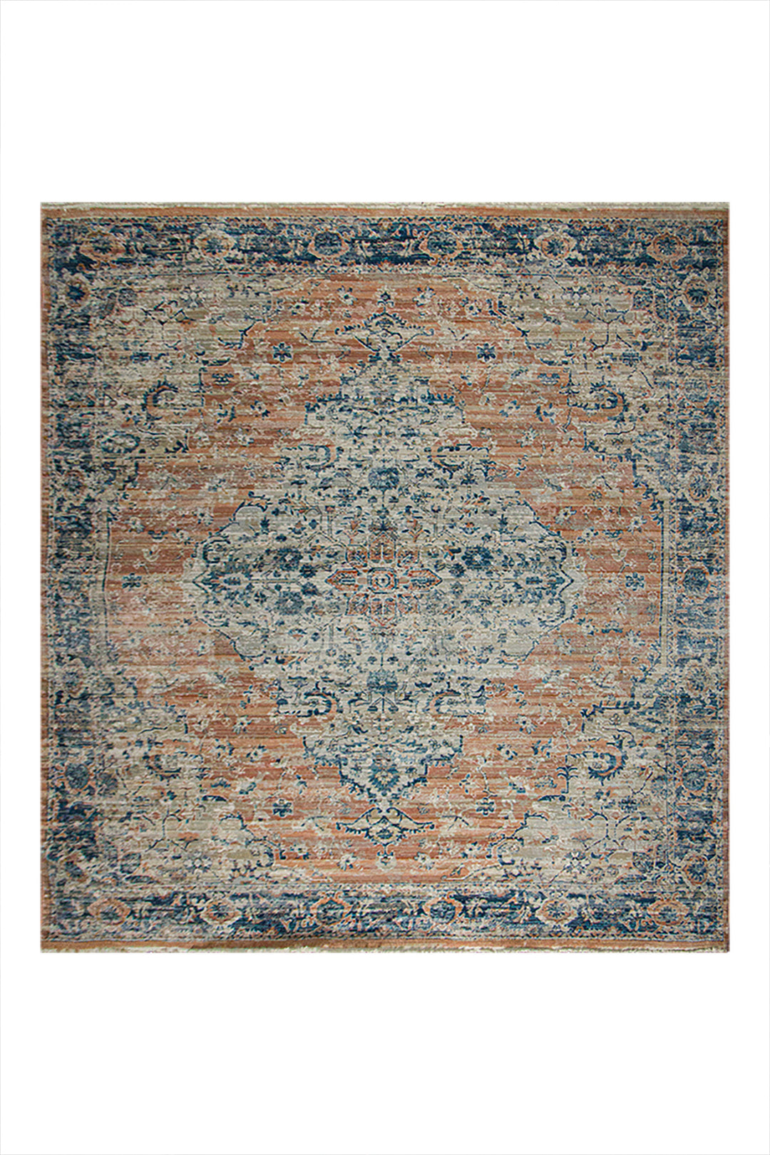 Turkish Modern  Festival WD Rug - Orange  - 5.9 x 5.9 FT - Superior Comfort, Modern Style Accent Rug