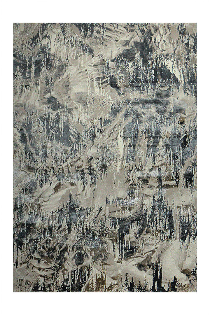 Turkish Matrix Rug - 4.9 x 7.3 FT - Contemporary Abstract Elegance with Premium Quality