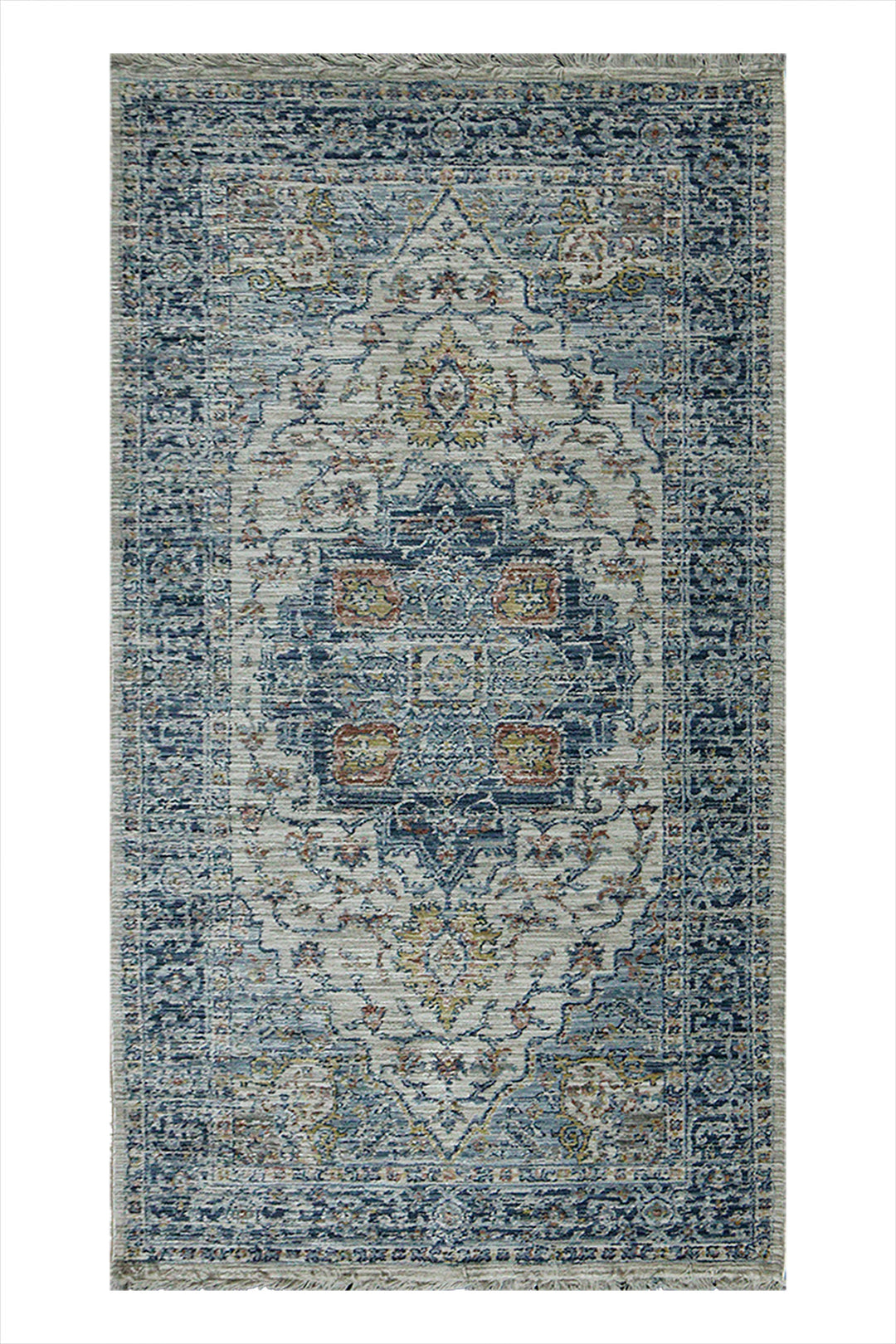 Turkish Modern Festival-1 Rug - 3.2 x 5.9 FT - Navy Blue - Sleek and Minimalist for Chic Interiors