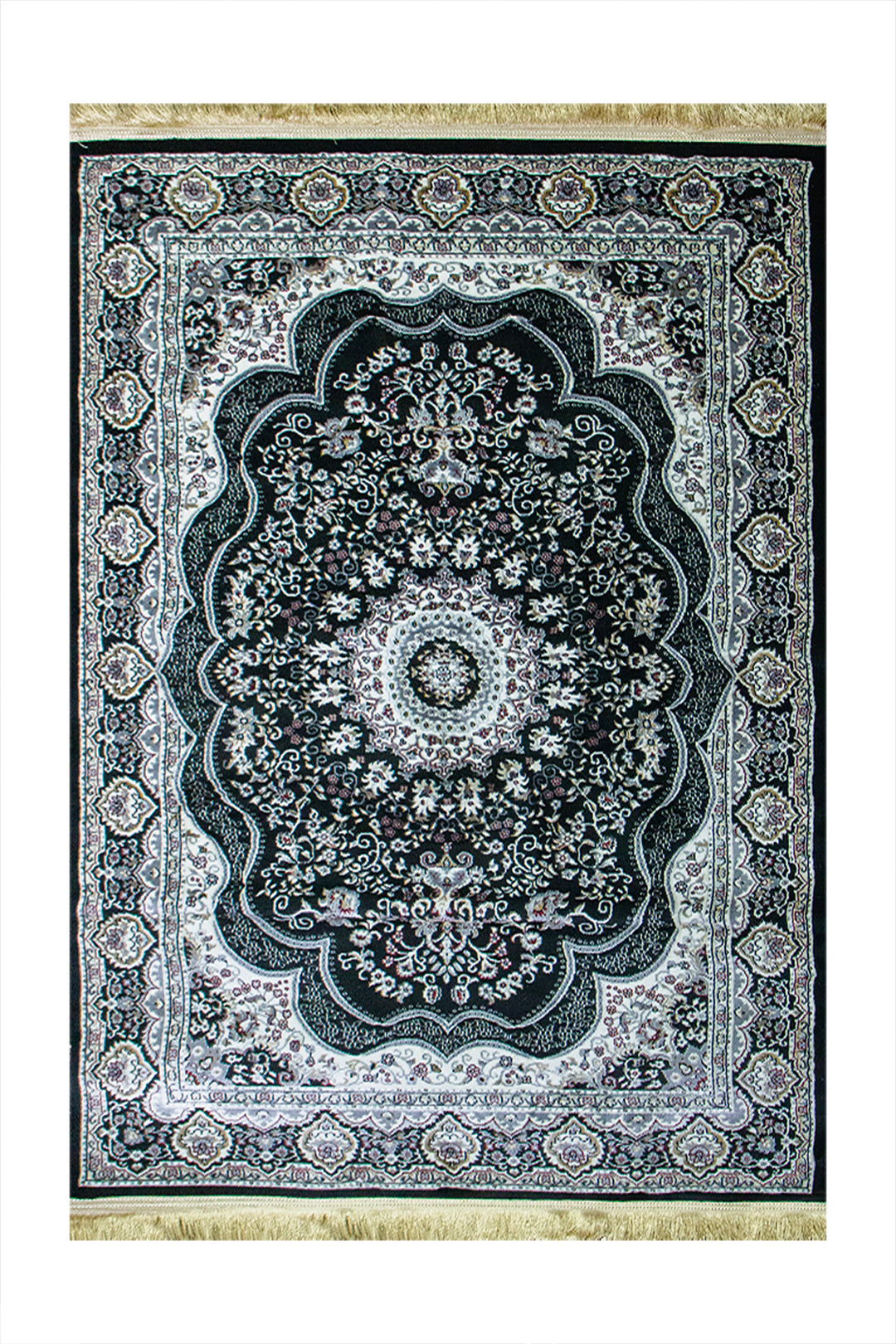 Classical Turkish Topaz Rug - 3.9 x 5.5 FT - Resilient Construction for Long-Lasting Use