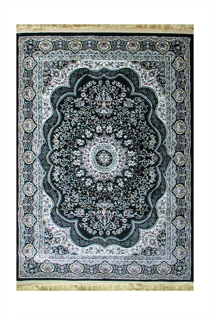 Classical Turkish Topaz Rug - 3.9 x 5.5 FT - Resilient Construction for Long-Lasting Use