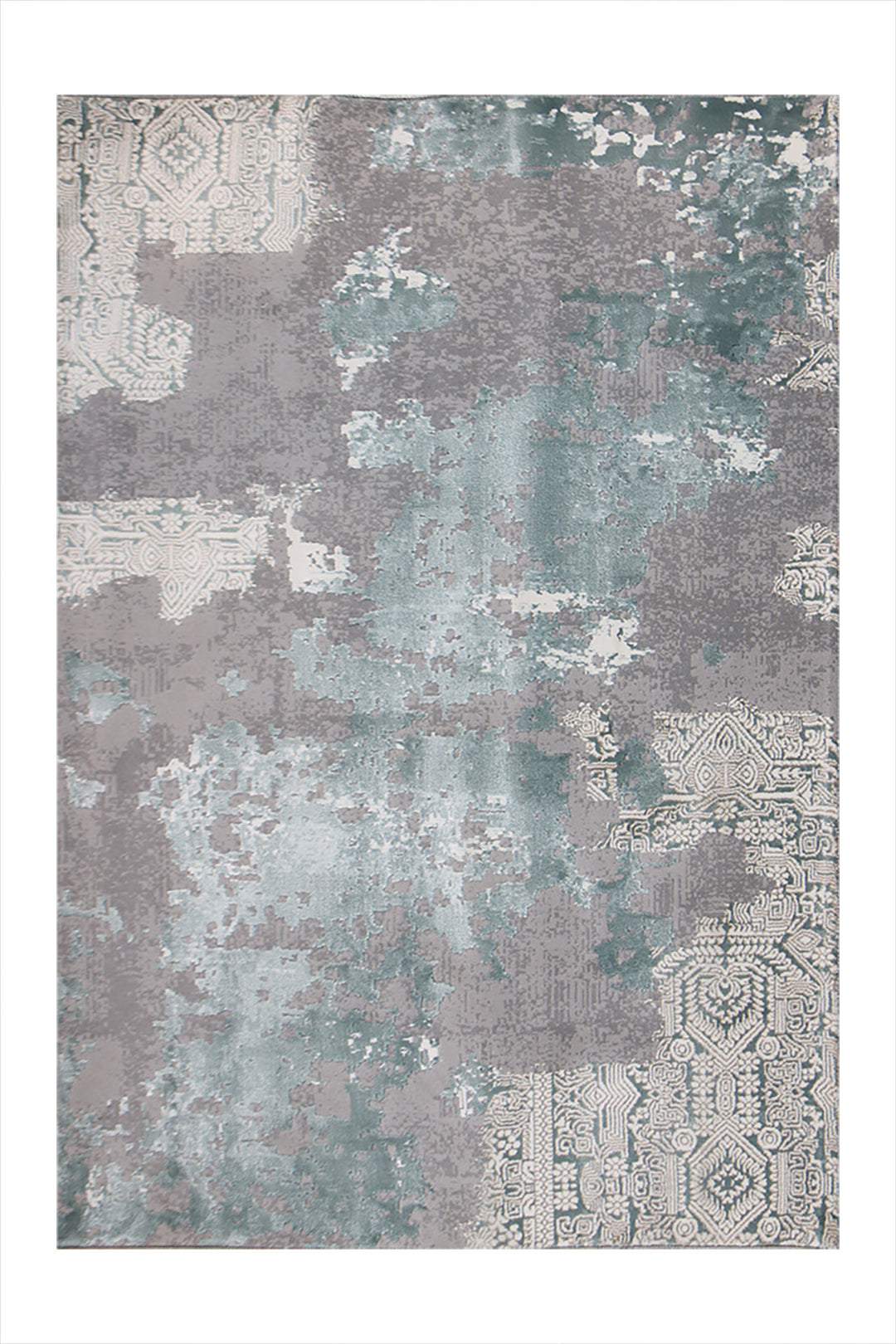 Turkish Modern Festival-1 Rug - 3.9 x 5.9  FT - Gray  Superior Comfort, Modern Style Accent Rugs