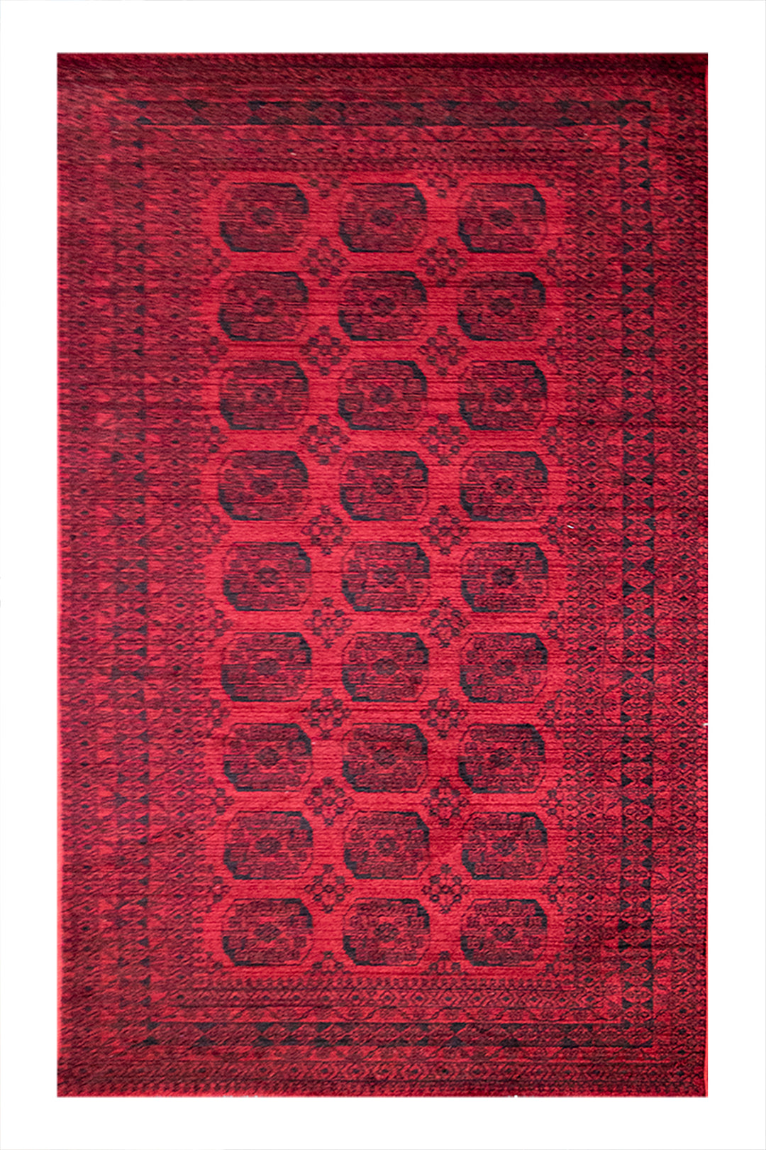 Turkish Modern  Festival 1 Rug - 3.2 x 6.5 FT - Red - Superior Comfort, Modern Style Accent Rugs