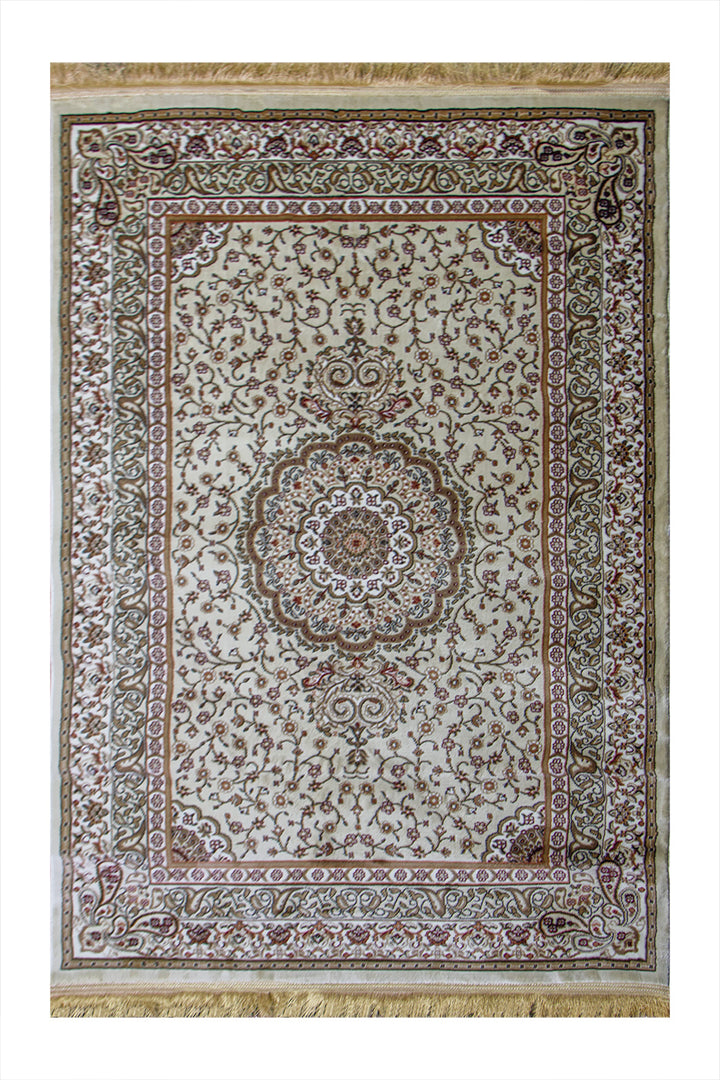 Classical Turkish Topaz Rug - 3.9 x 5.5 FT - Resilient Construction for Long-Lasting Use