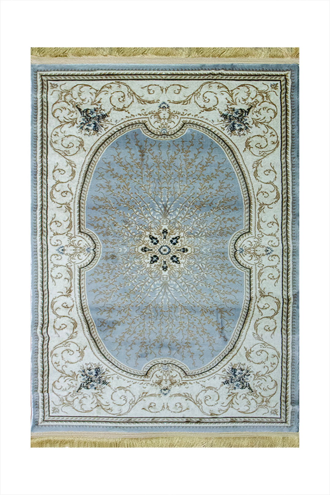 Classical Turkish Topaz Rug - 3.2 x 4.9 FT - Resilient Construction for Long-Lasting Use