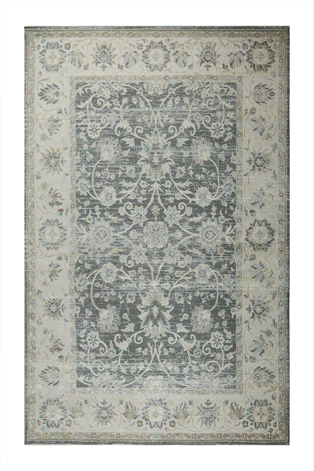 Turkish Modern Festival 1 Rug - 5.0 x 7.5 FT - Gray - Sleek and Minimalist for Chic Interiors