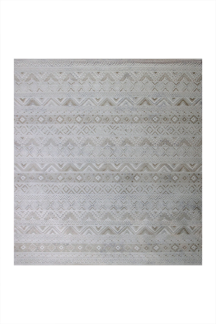 Turkish Modern  Festival Wd Rug  - 6.5 x 6.5 FT - Gray -  Luxurious Woven Masterpiece 50% Off!