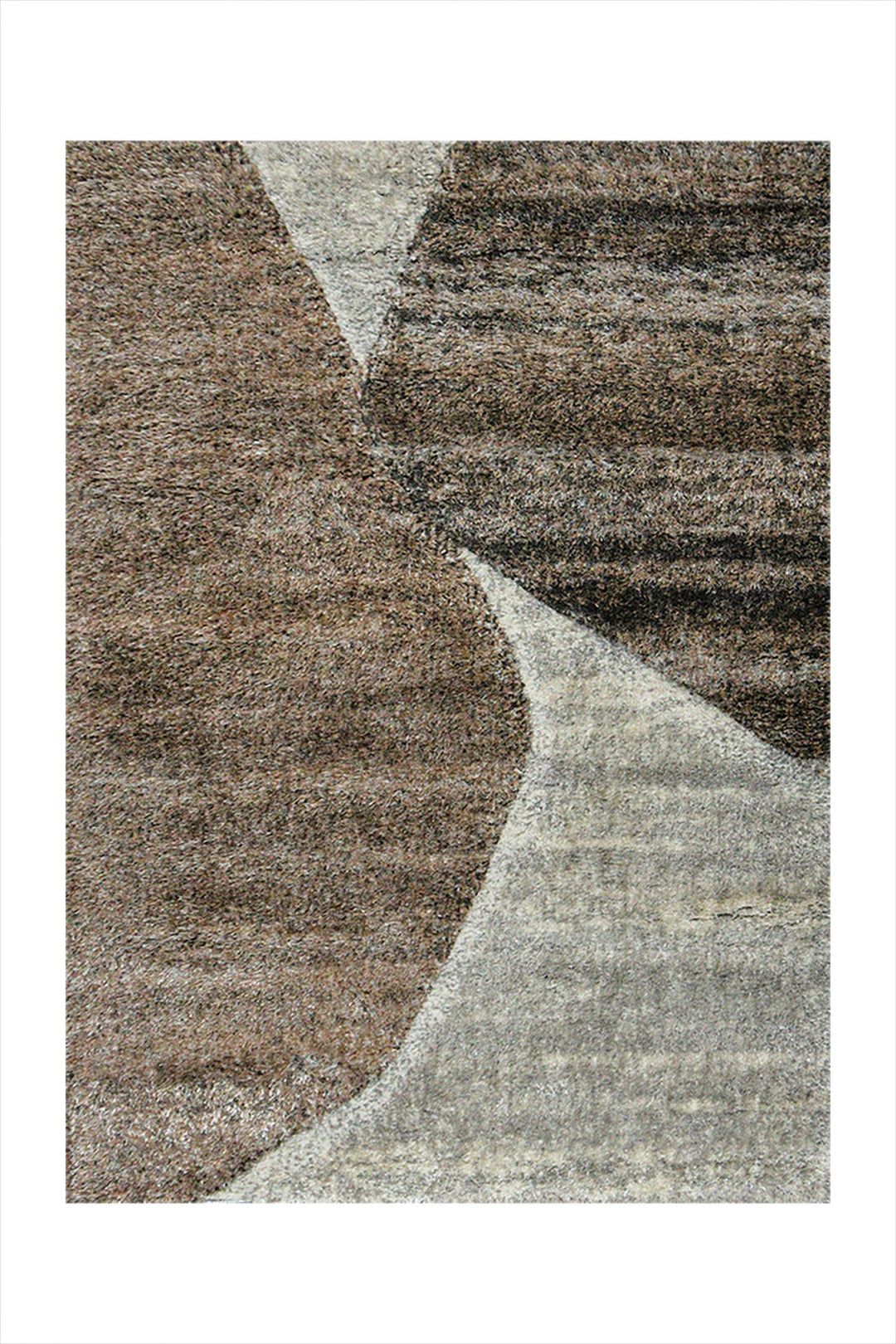 Turkish Shaggy Carlifornia Rug - 3.9 x 5.5 FT - Beige -Fluffy and Durable Floor Rug