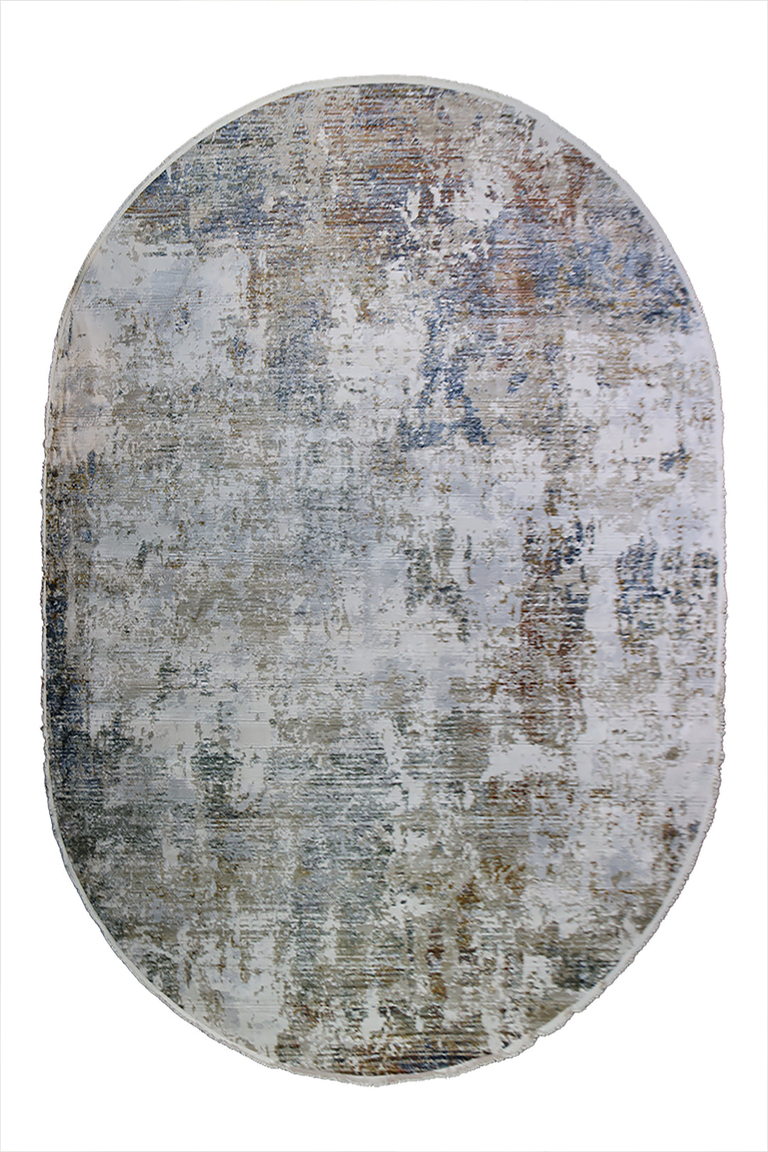 Turkish Modern Festival WD Oval Rug  - 9.1 x 12.4 FT - Gray -  Luxurious Woven Masterpiece 50% Off!