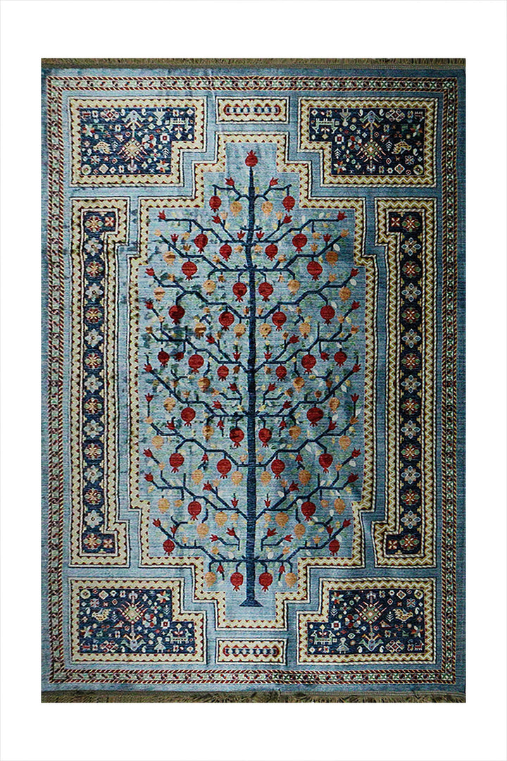 Iranian Rhyton Rugs-Wd Rug - 6.5 x 9.8 FT - Blue - Resilient Construction for Long-Lasting Use