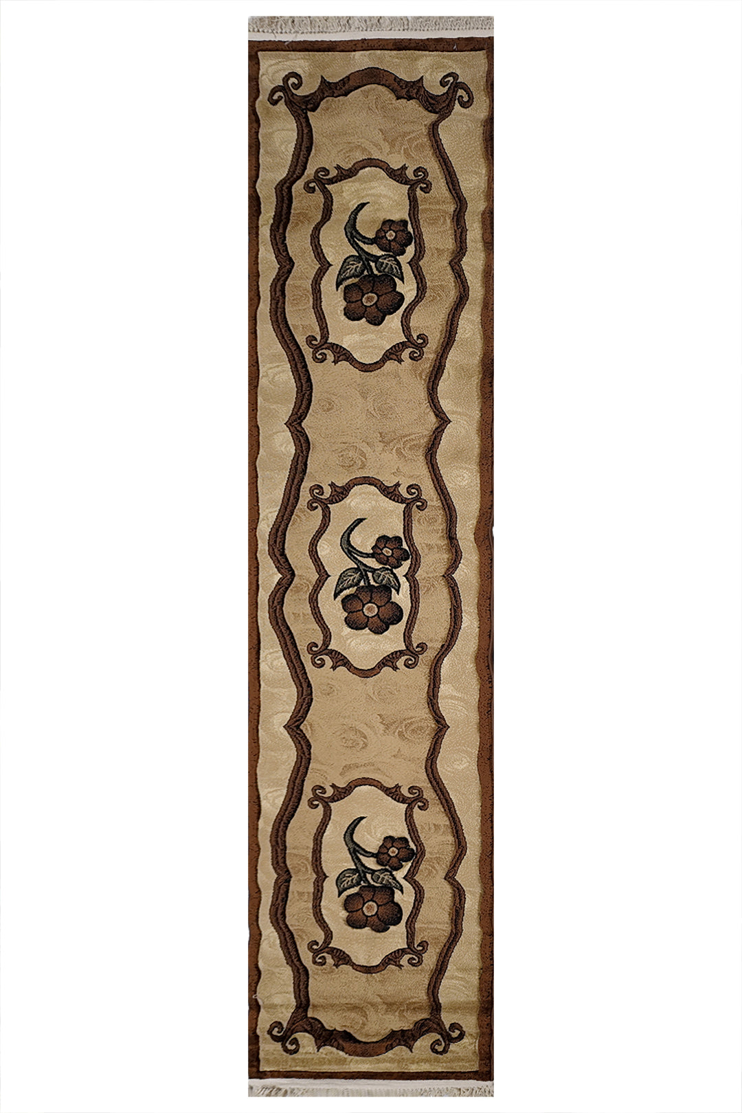 Turkish Modern Festival WD Rug - Brown - 2.9 x 12.7 FT - Superior Comfort, Modern & runners Style Accent Rugs