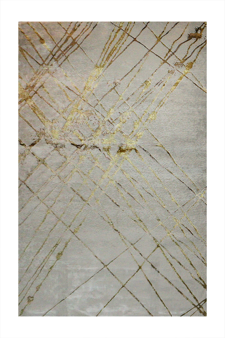 Turkish Modern Festival 1 Rug - 6.5 x 9.5 FT - White - Sleek and Minimalist for Chic Interiors