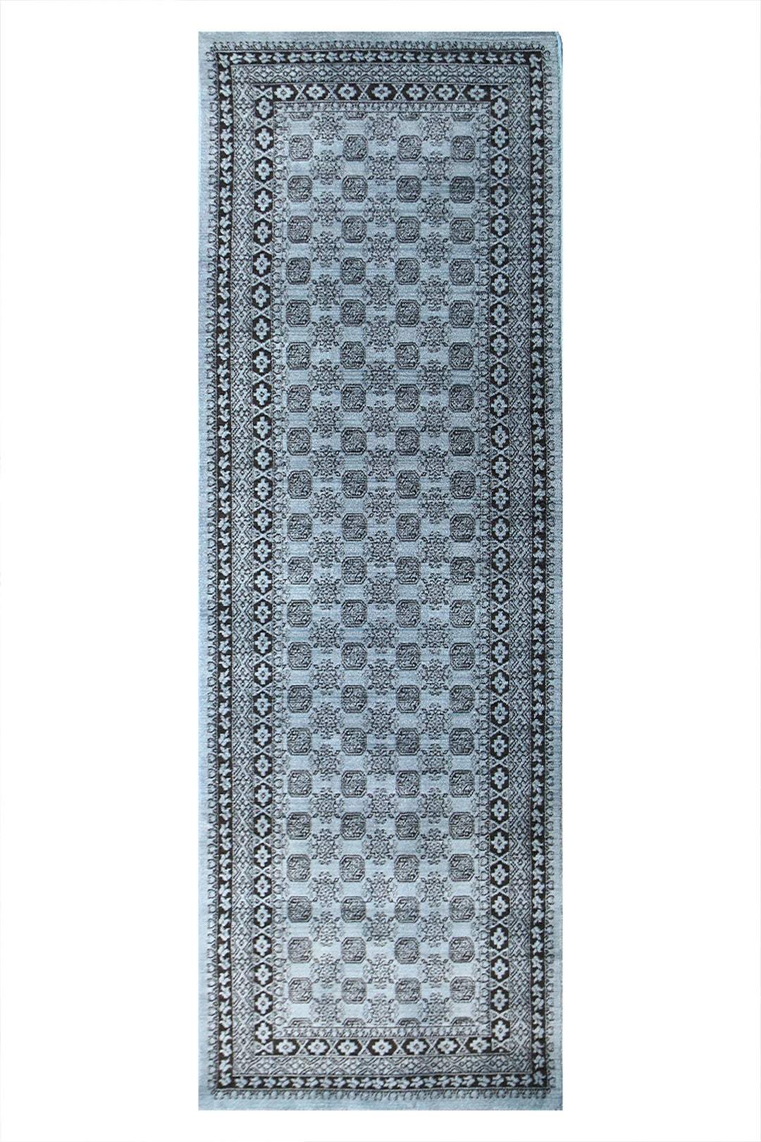 Turkish Modern  Festival Wd Rug  - 2.6 x 8.2 FT - Blue -  Luxurious Woven Masterpiece 50% Off!