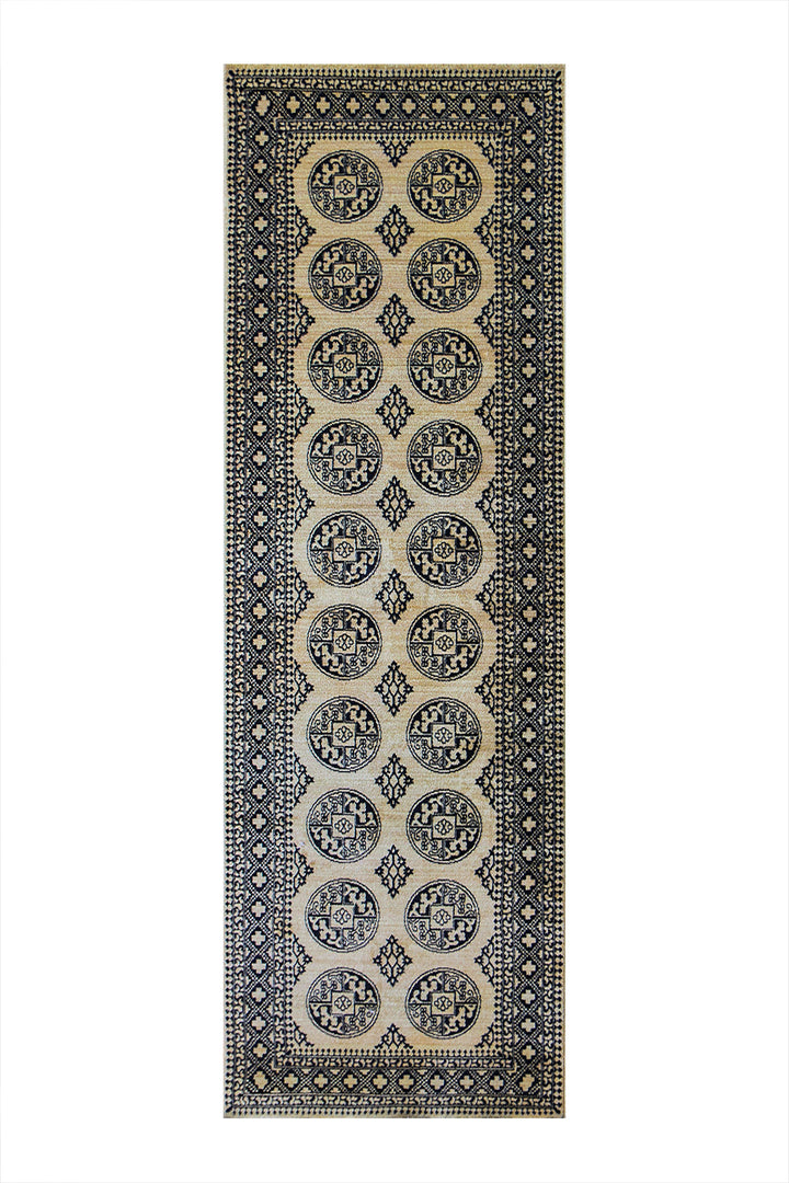 Turkish Modern  Festival Wd Rug  - 2.6 x 8.2 FT - Beige -  Luxurious Woven Masterpiece 50% Off!