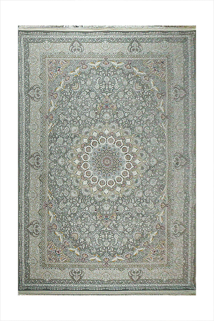 Iranian Premium Quality Authentic 1500 Rug - 6.5 x 9.8 FT - Gray - Resilient Construction for Long-Lasting Use