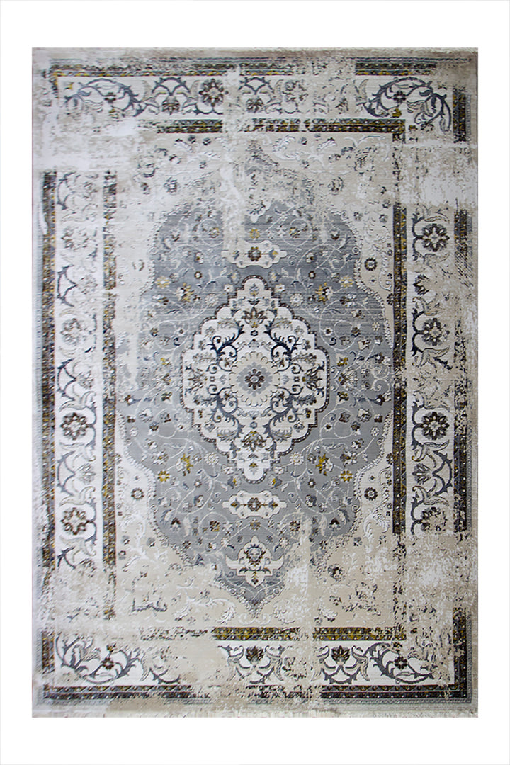 Turkish Allure Rug - 6.5 x 9.8 FT -  Beige - Elegant Woven Design with Premium Quality