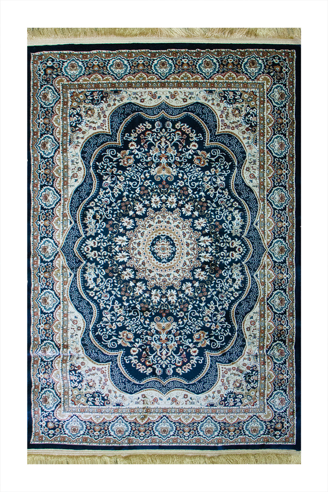 Classical Turkish Topaz Rug - 3.9 x 5.5 FT - Resilient Construction for Long-Lasting Use