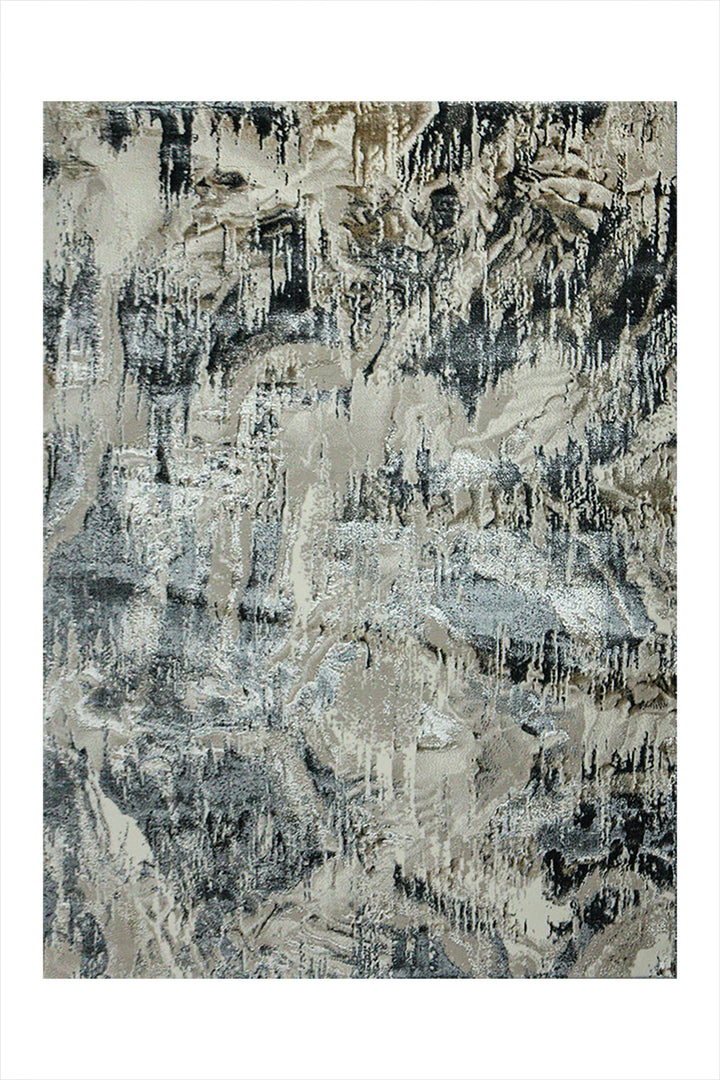 Turkish Matrix Rug - 3.9 x 5.5 FT - Contemporary Abstract Elegance with Premium Quality