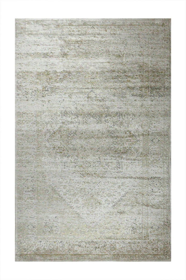 Turkish Modern Festival 1 Rug - 4.9 x 8.0 FT - Gold - Sleek and Minimalist for Chic Interiors