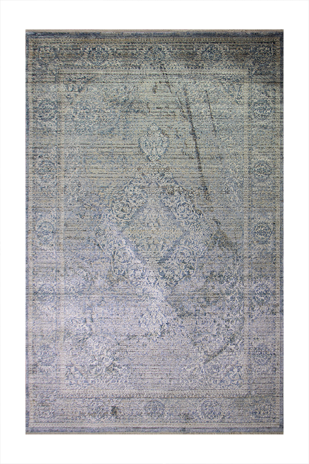 Turkish Modern  Festival Viscos Rug - 4.9 x 7.9 FT - Gray - Superior Comfort, Modern Style Accent Rugs