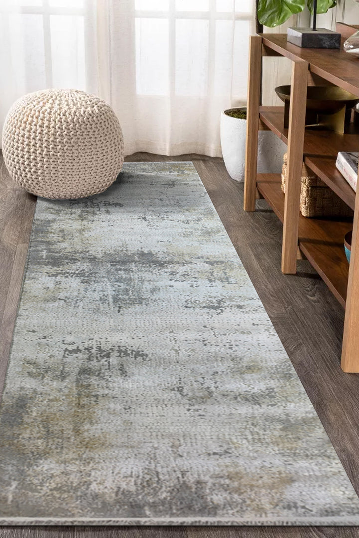 Turkish Premium Sunrise Rug - 2.6 x 9.8 FT - Gray  Superior Comfort, Modern Style Accent Rugs