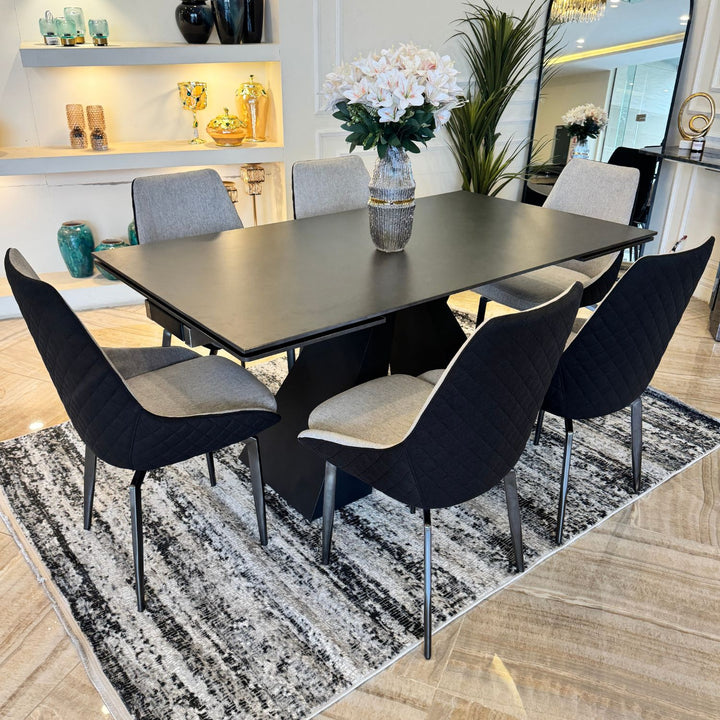 Onyx Extendable Dining Table 2853 (Dining Table + 6 chairs)