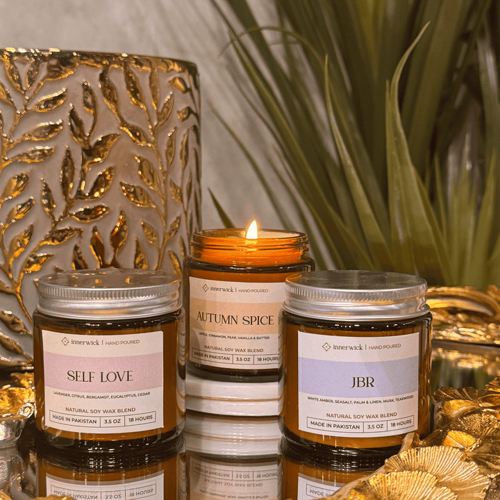 Pack of 3 Candles - Autumn Spice + JBR + Self Love - Save 15%