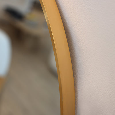 Full Length Luxe U Mirror - Gold -  Aluminium Frame, Leaning Against Wall