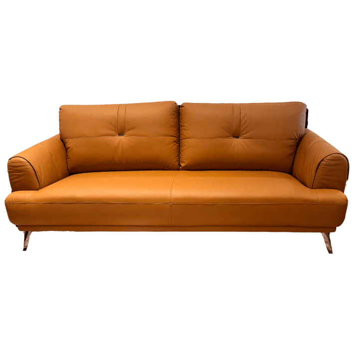 Imported Real Leather Sofa, Model No. ZM913