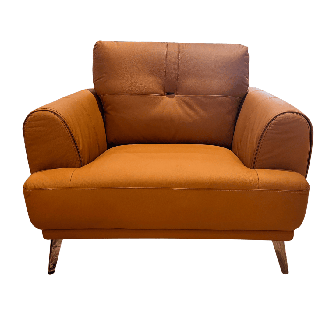 Imported Real Leather Sofa, Model No. ZM913