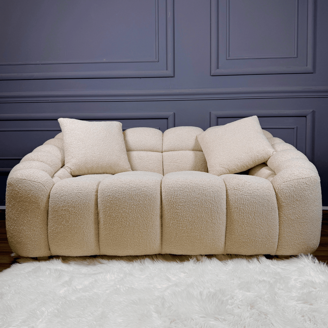 Modern Teddy Sofa with Soft Boucle Fabric