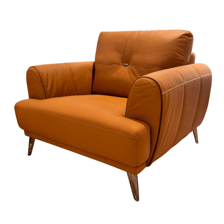 Imported Real Leather Sofa, Model No. ZM913