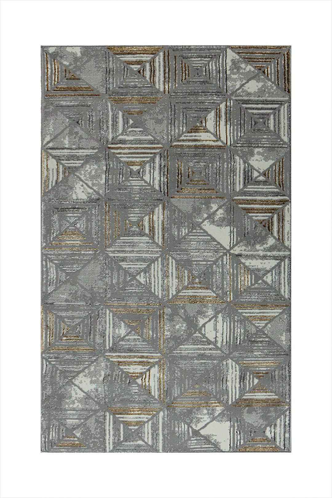 Turkish Modern Festival 1 - 2.6 x 4.9 FT - Gray - Sleek and Minimalist for Chic Interiors