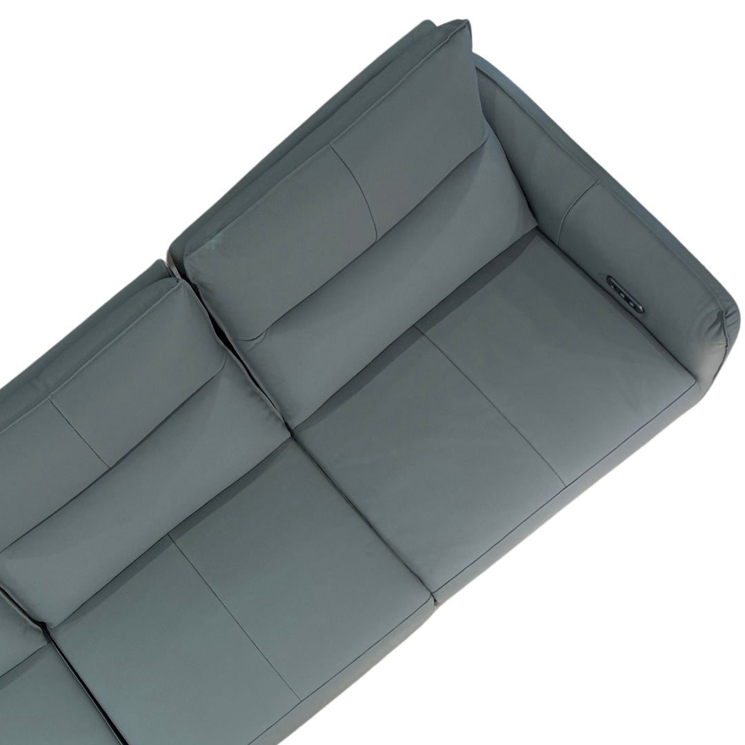 Imported Real Leather Recliner Sofa, Model No. 6043