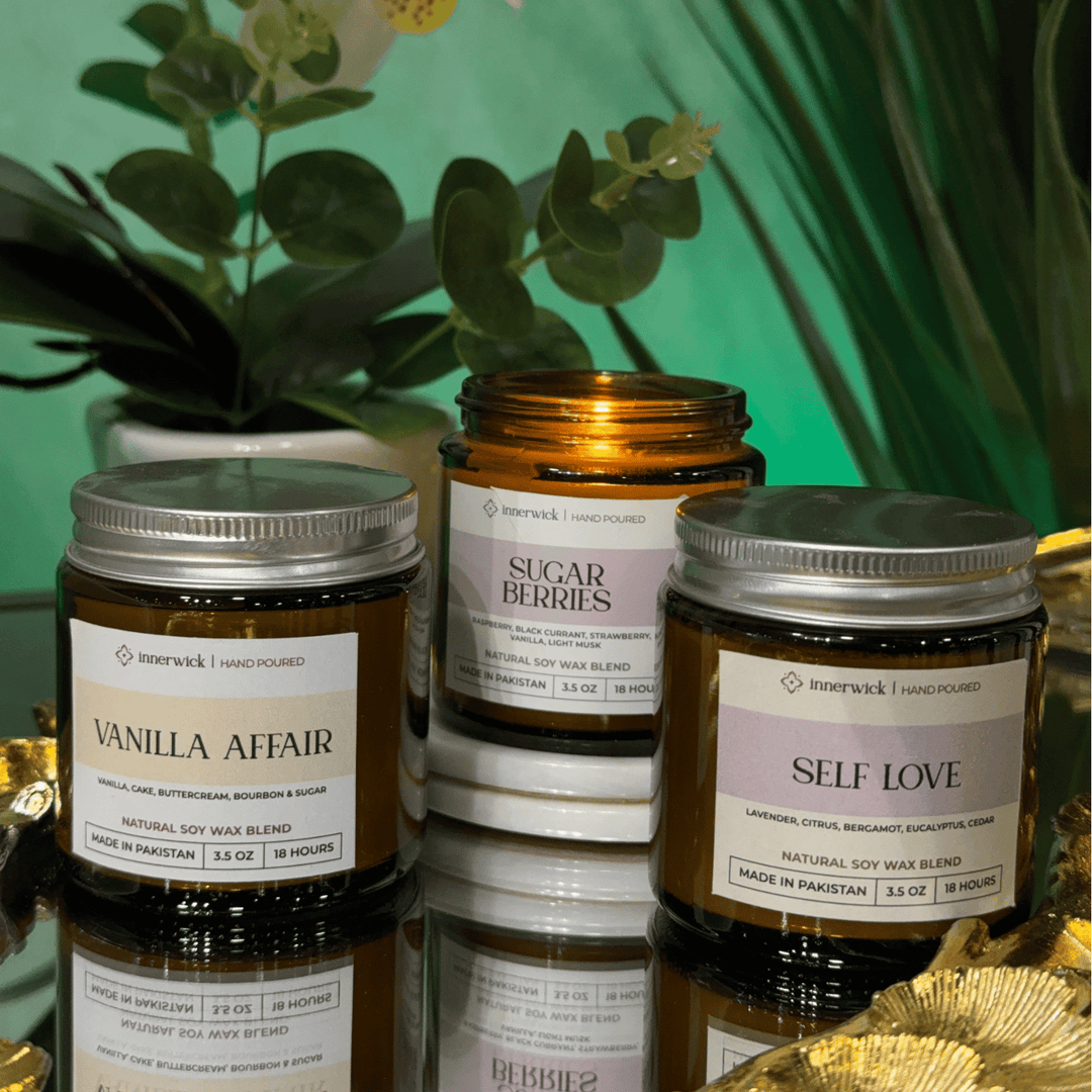 Pack of 3 Candles - Royal Oud + Caribbean Sunset + Sugar Berries - Save 15%