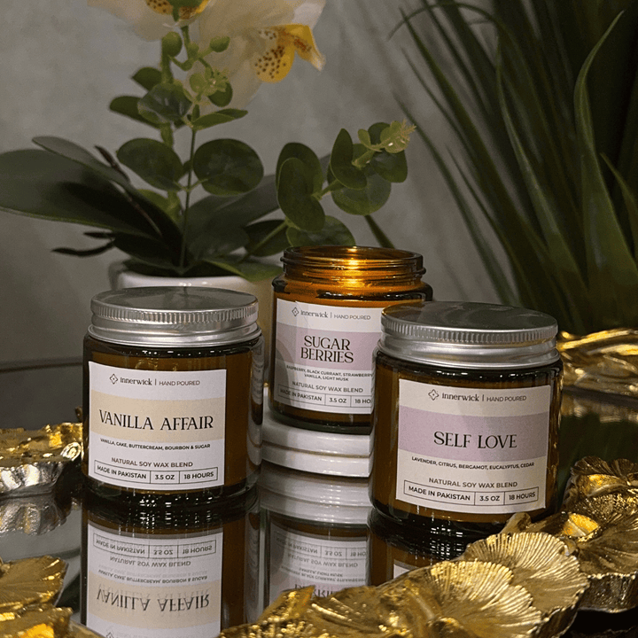 Pack of 3 Candles - Royal Oud + Caribbean Sunset + Sugar Berries - Save 15%