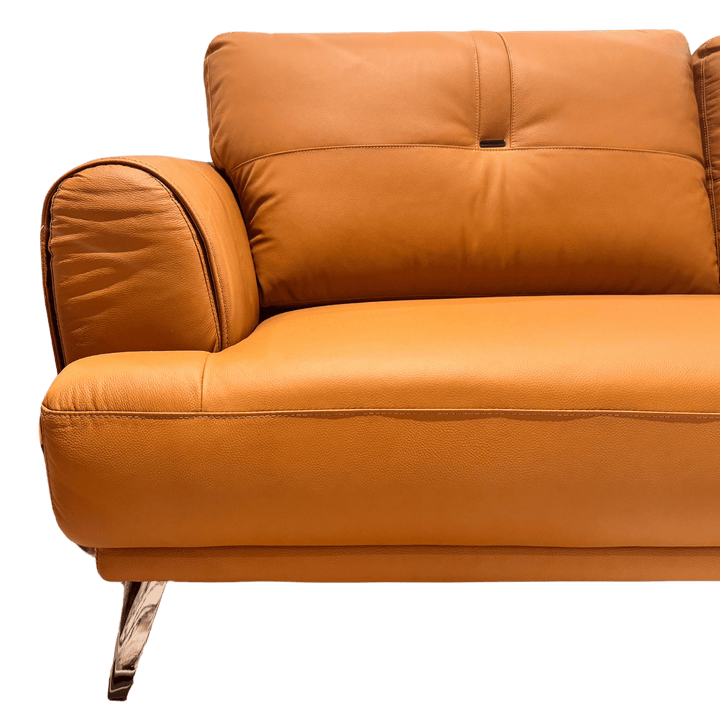 Imported Real Leather Sofa, Model No. ZM913